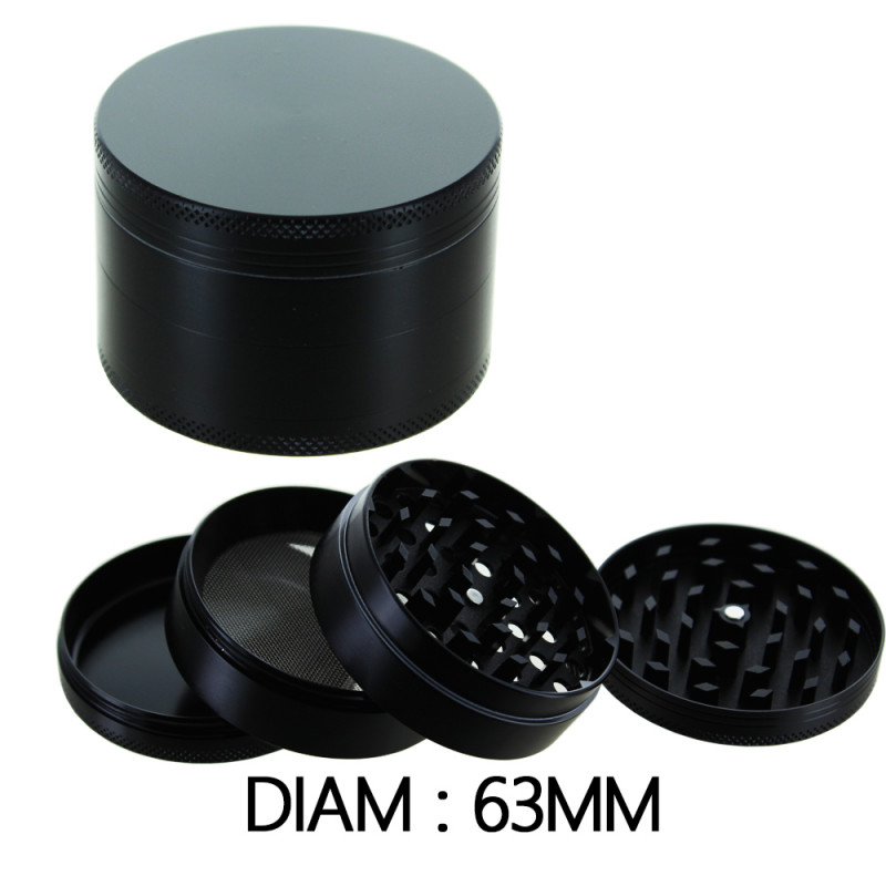Grinder Alu Noir - 63mm