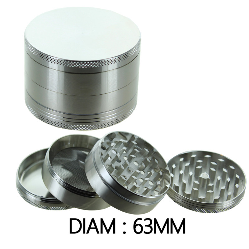 Grinder Alu - Argent - 63mm
