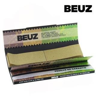 Feuille Slim Beuz - Brown + Tips (24 Carnets) | ROOTS-SEEDS.FR