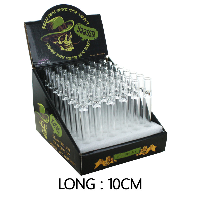 Display de 48 Pipes - Verre Transparente 10cm