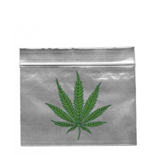 Sac Plastique Zip Leaf 40x60 mm - Paquet de 100 unités