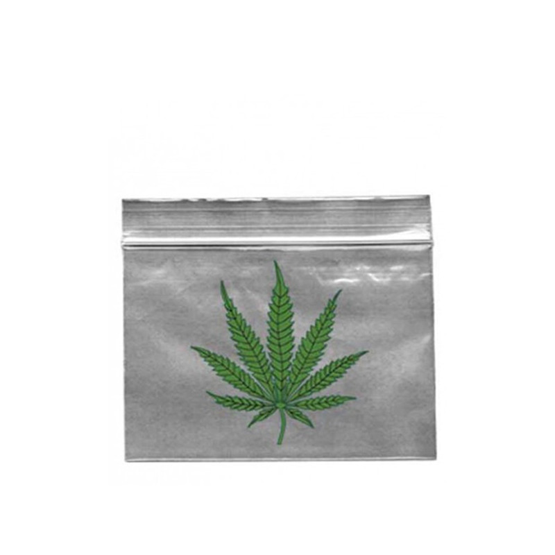 Sac Plastique Zip Leaf 40x60 mm - Paquet de 100 unités
