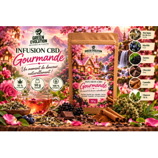 Infusion CBD Gourmande 50 g – Chocolat | Green Evolution