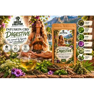 Infusion CBD Digestive 50 g | Green Evolution