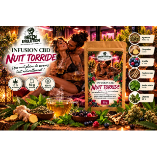 Infusion CBD Nuit Torride 50 g – Gingembre | Green Evolution