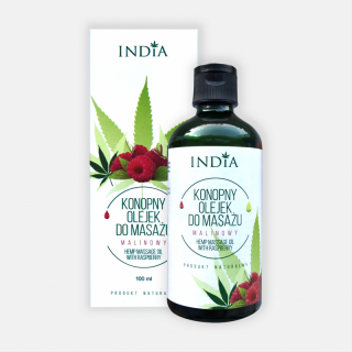 Huile de massage chanvre et framboises 100 ml - India