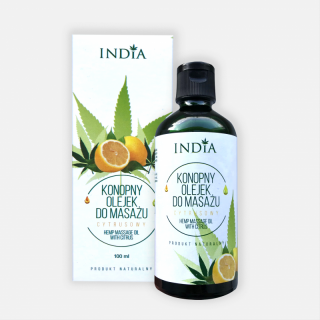 Huile de massage chanvre et agrumes 100 ml - India