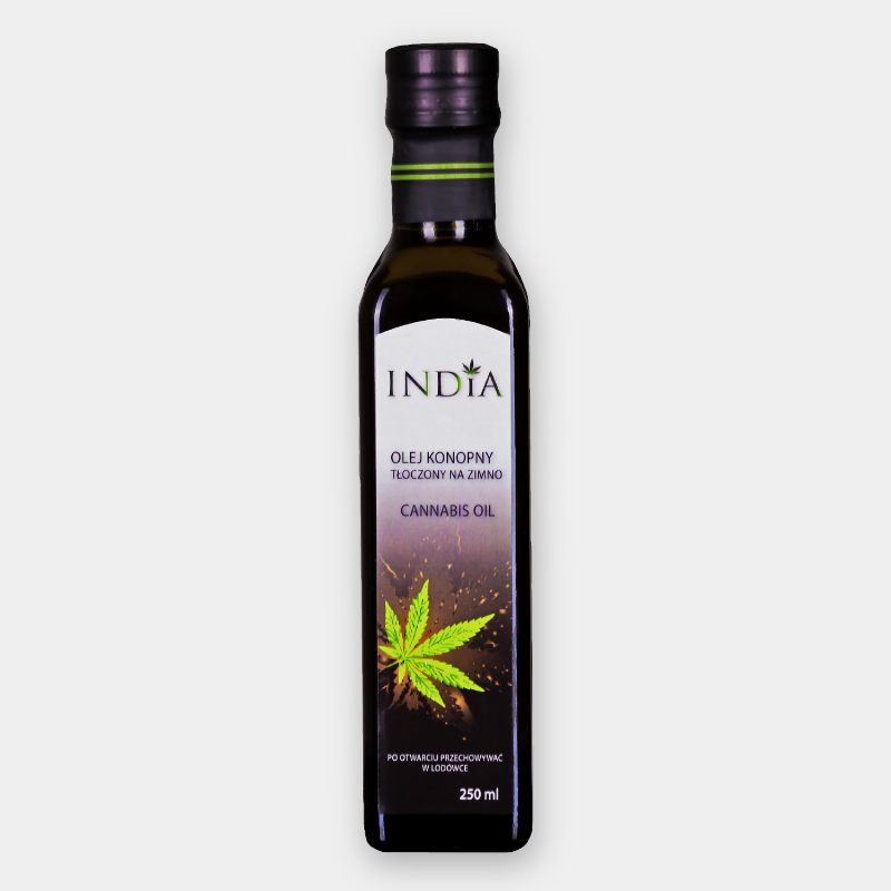 Huile de chanvre pressée à froid 250ml - India Huile de chanvre pressée à froid 250ml - India