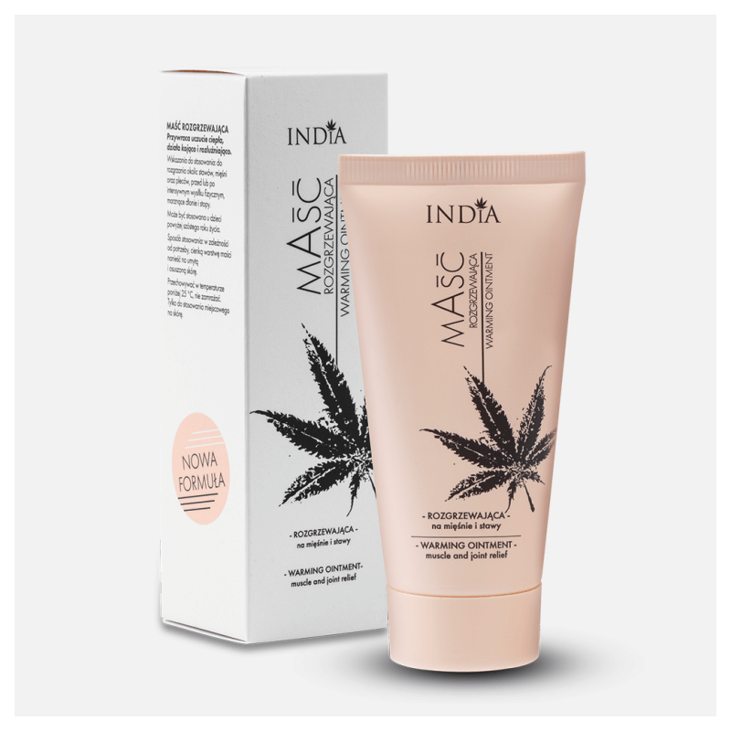 Pommade chauffante à l'huile de chanvre 50 ml - India Cosmétiques CBD