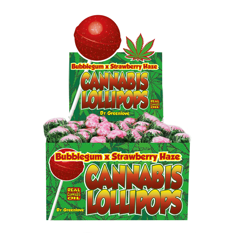 Sucette Cannabis Lollipops Strawberry Haze à l'unité