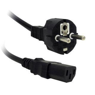 Câble IEC femelle C13 + Terre - 3x1.5mm - 1.50 mètres - noir