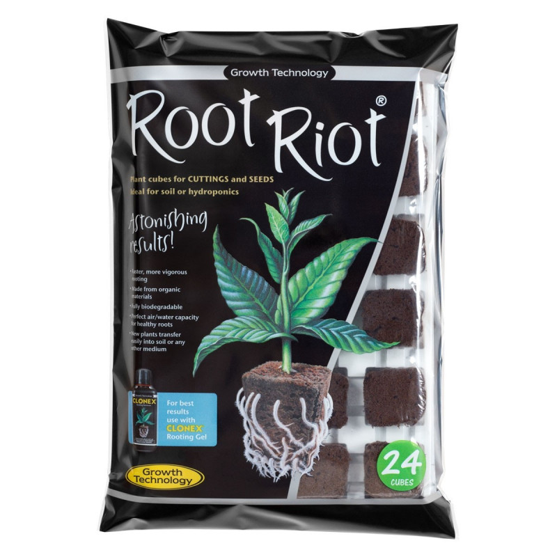 Plateau de 24 cubes de bouturage root riot