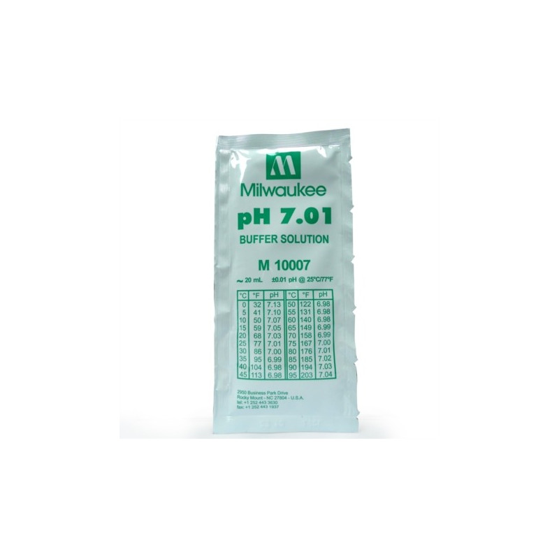 Solution d'étalonnage pH 7.01 milwaukee sachet 20 ml