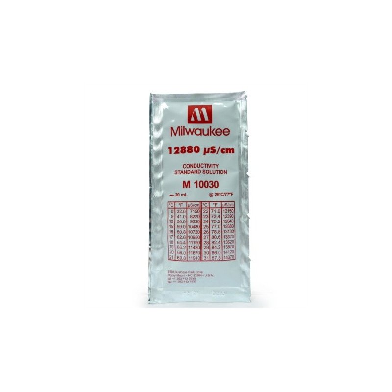 Solution EC milwaukee 12,880 µS/cm - sachet 20 ml