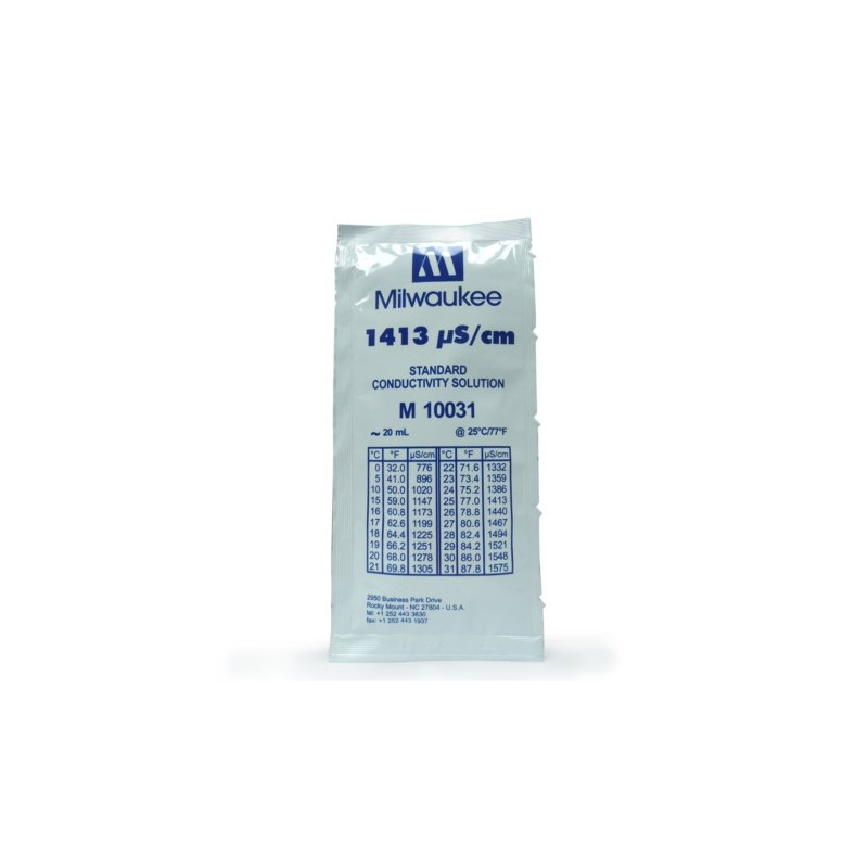 Solution EC 1.413 µS/cm Milwaukee - sachet 20 ml