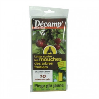Piège à glu Jaune - lot de 10 - Décamp Radical