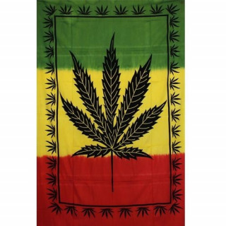 Tenture Rasta Leaf - 140 x 220cm