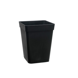 Pot carré noir 3 litres - 15 x 15 x 20 cm