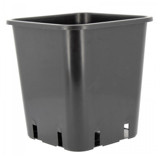 Pot carré noir 11 litres - 25 x 25 x 25,5 cm