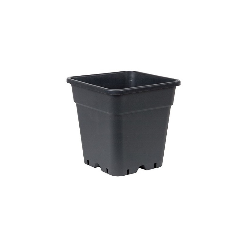 Pot carré noir 14 litres - 28,5 x 28,5 x 29 cm