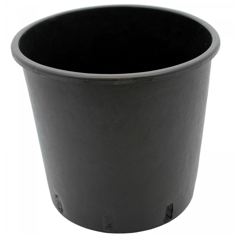 Pot rond noir 10 litres - 24 x 24 cm